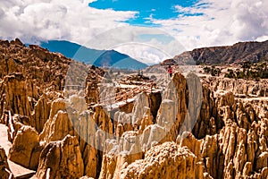 Moon Valley scenery near La Paz in Bolivia