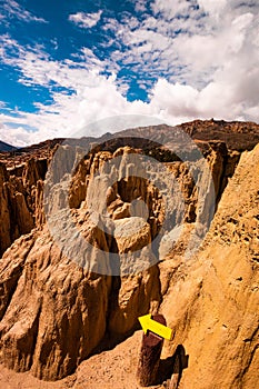 Moon Valley scenery near La Paz in Bolivia