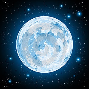 Moon in vector photo