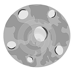Moon vector illustration. Moon isolated on the white background