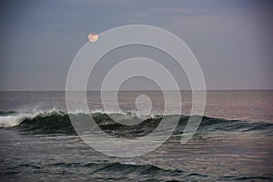 Moon waves and surf