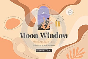 Moon Window Banner Template