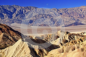 Moon Zabriskie Point Death Valley National Park