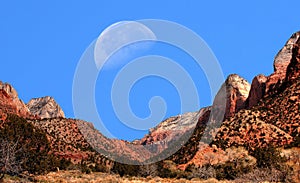 Moon Zion National Park