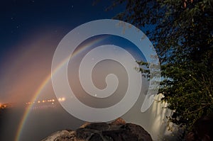 A Moonbow at Victoria Falls