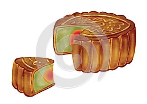 Mooncake festival traditional egg yolk mooncake