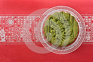 Mooncake on red