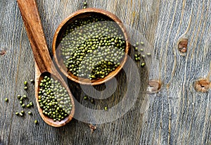 Moong beans copy space background photo