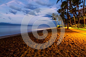 Moonlight at Kanapali Beach, Hawaii