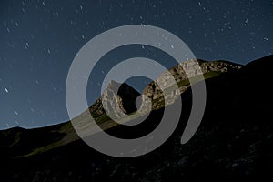 Moonlight landscape at Durmitor