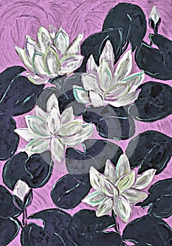 Moonlight Lillies In Pink