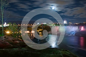 Moonlight on Niagara river