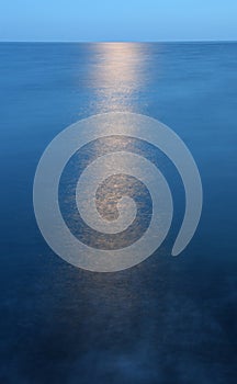Moonlight over sea