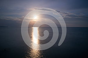 Moonlight over the sea