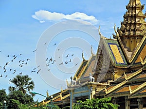 The Moonlight Pavilion located at the Royal Complex in Phnom Penh Cambodia.