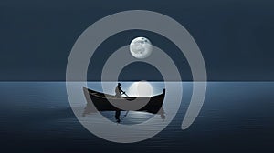 Moonlit Boat: A Hauntingly Beautiful Depiction Of Everyday Life