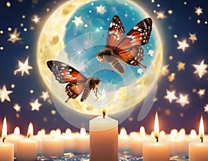 Moonlit Dance of Butterflies