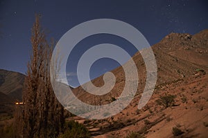 Moonlit Elqui valley