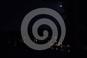 Moonlit Harbor on Otsego Lake in Cooperstown, New York