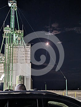 Moonlit Night near a Commodities Facility