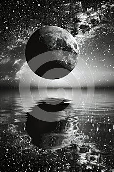 Moonlit Night Reflection