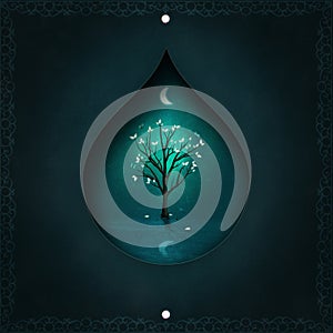 Moonlit scene in blue 2