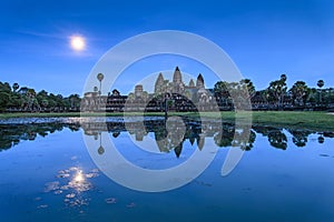 Moonrise at Angkor Wat photo