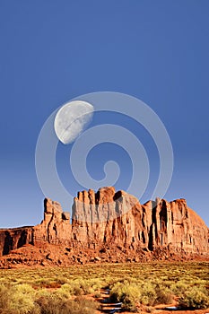 Moonrise Monument Valley Arizona USA Navajo Nation