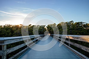 Moonrise over the Boardwalk leading to Pass