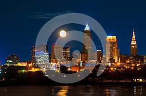 Moonrise over Cleveland