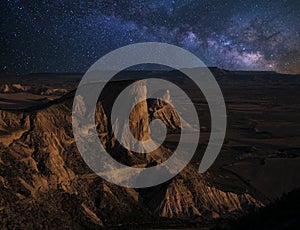 Moonrise over the desert