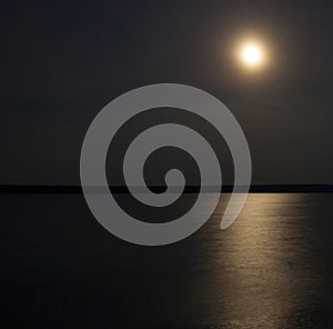 Moonrise over Dore Lake
