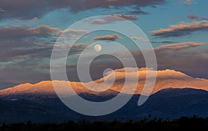 Moonrise over Hemet California photo