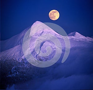 Moonrise over Montenegro photo