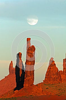 Moonrise over Monument Valley - Arizona photo