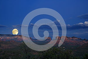 Moonrise over Red Rocks