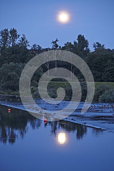 Moonrise over River Ruhr