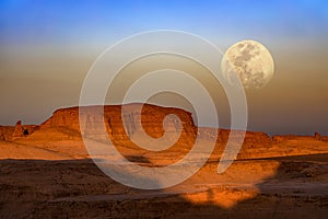 Moonscape of the Lut Desert, Iran photo