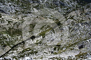 Moonscape in the mountains II., abstract, Julian Alps