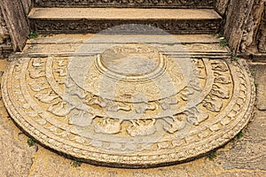 Moonstone carvings found at entries to religious sites