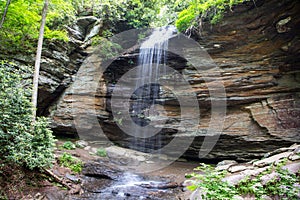 Moore Cove Falls in North Carolina horizontal