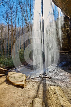 Moore Cove Waterfall in Pisgah National Forest near Brevard NC