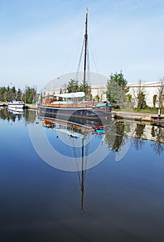 A Moored Canal Barge