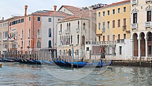 Moored Gondolas Canal Grande