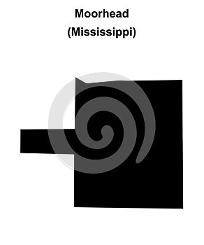 Moorhead outline map