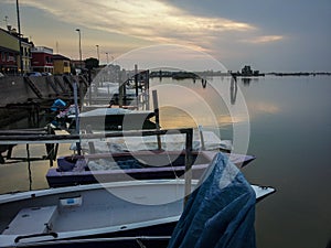 A mooring for boats in Cavallino, Italy