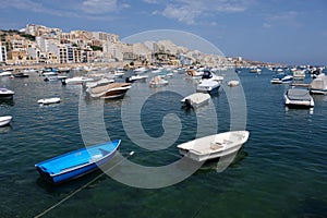 Mooring boats - Mellieha Bay