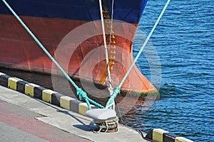 Mooring cleat with hawser