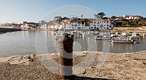 mooring cock in the port of of Ciboure in New Aquitaine