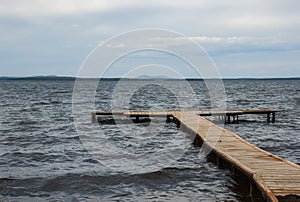 The mooring on the lake